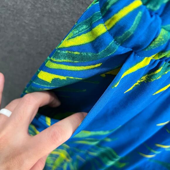 AmberNoon II Petite UPF 50 Cropped Painted Ju Sapphire Palm Petite 1X - Picture 12 of 16